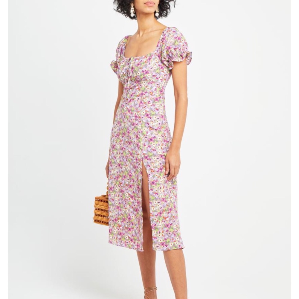 o.p.t. Floral Midi Dress